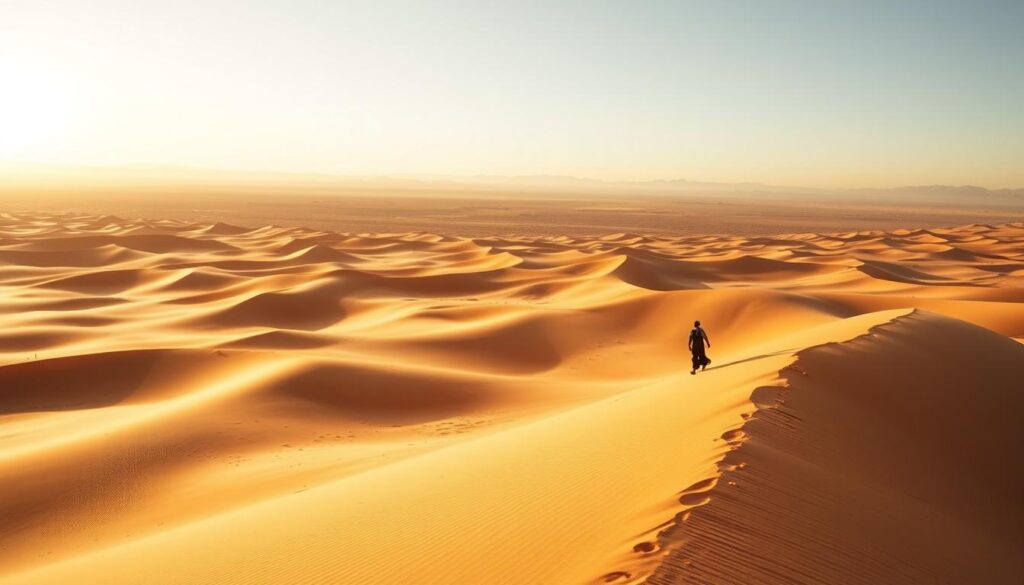 Sandboarding in the Sahara Desert