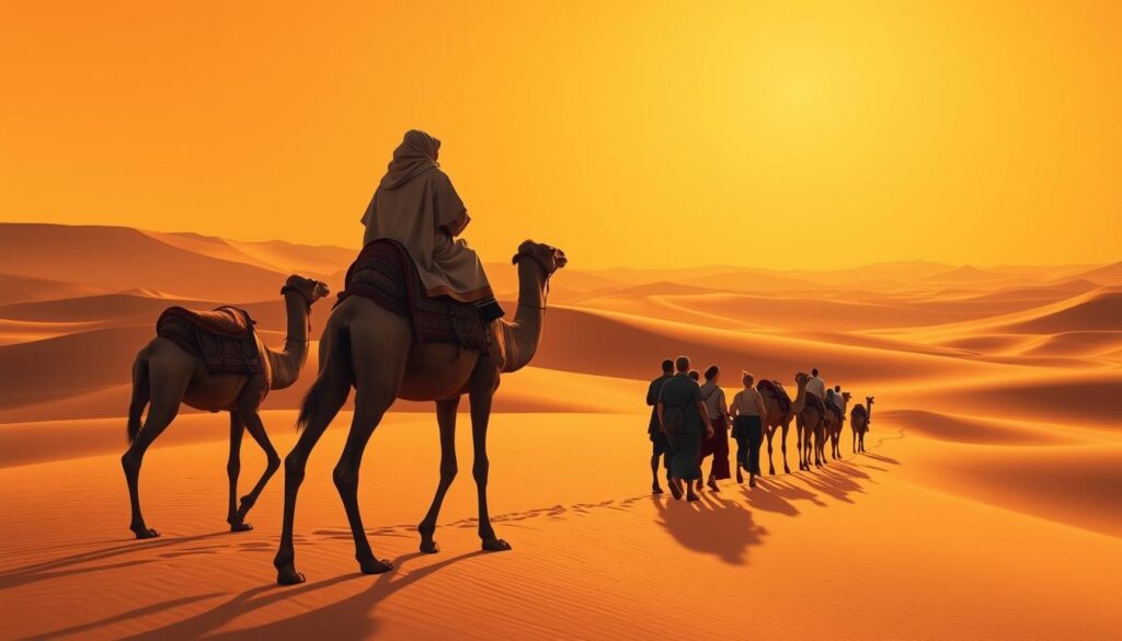 camel trekking in Merzouga