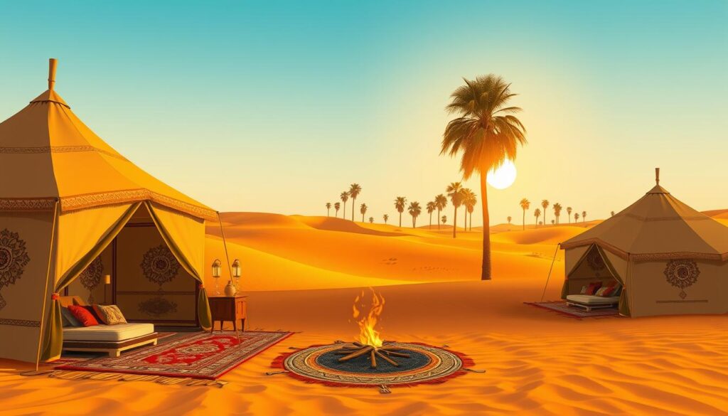 Sahara desert camping luxury tents