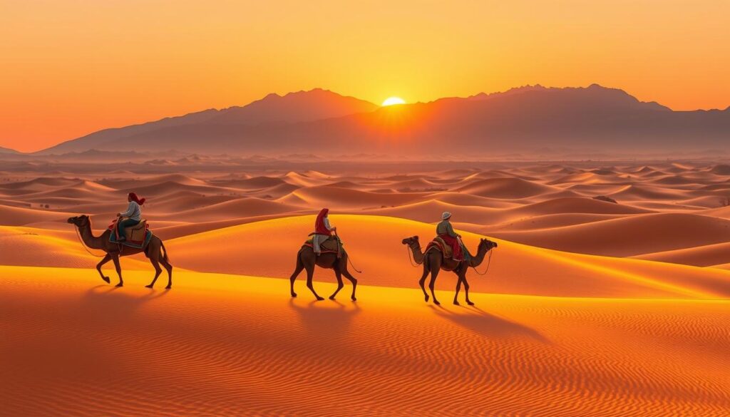 camel trek in Merzouga
