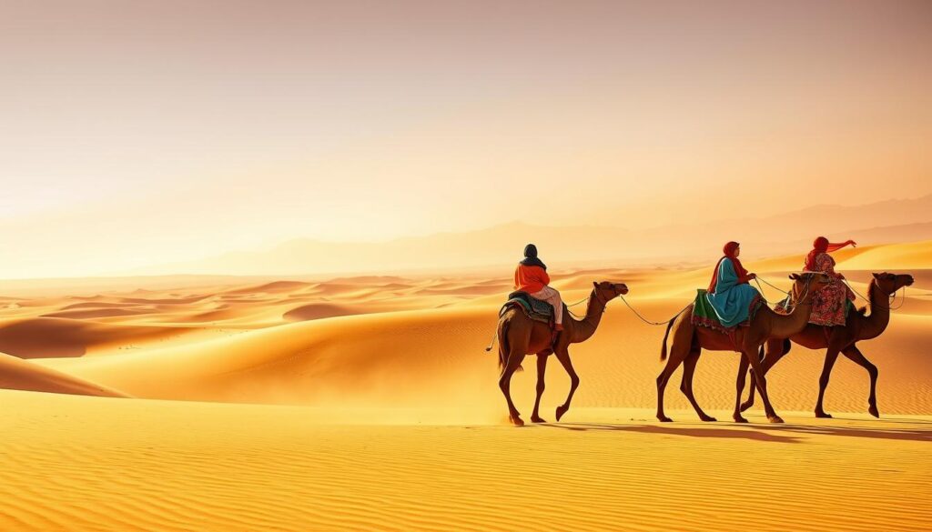 camel trekking in Morocco