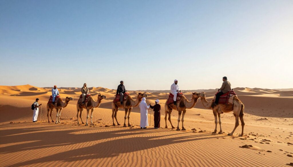 camel riding tours in the Sahara desert