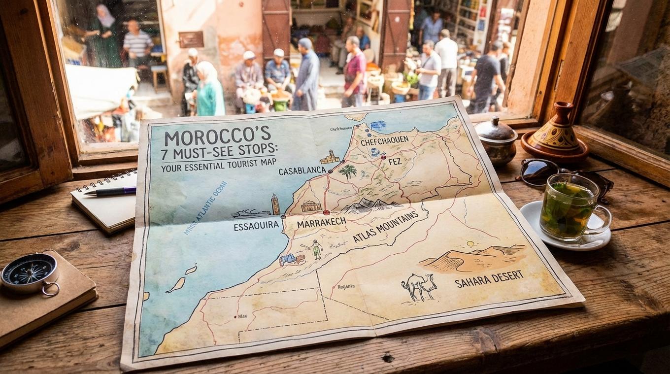 tourist map of morocco
