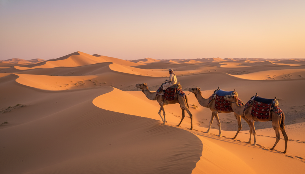 Camel Trekking in Sahara Desert