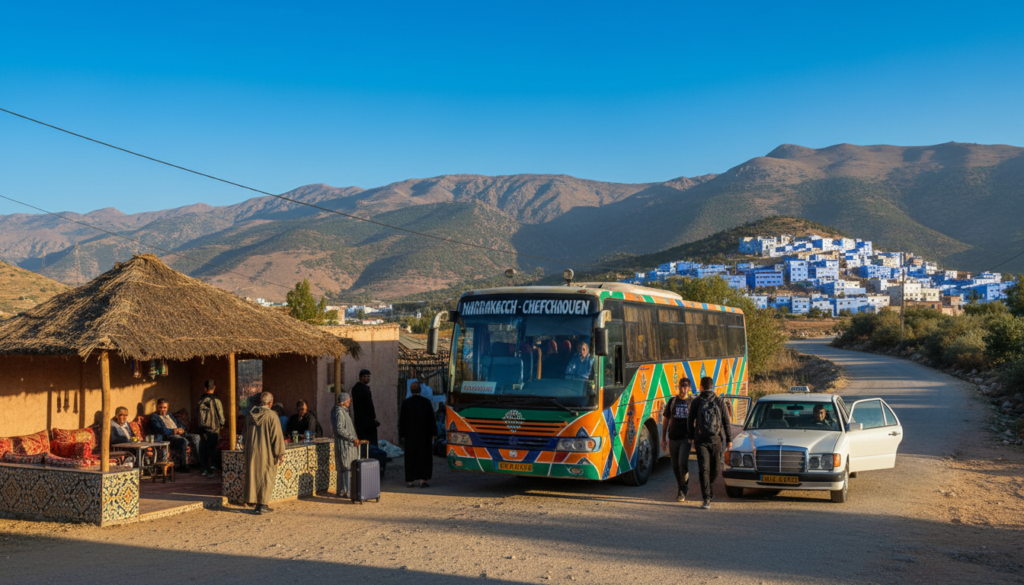 marrakech to chefchaouen transportation options