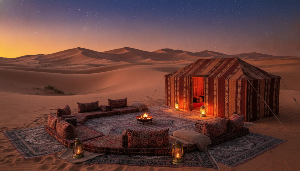 Sahara desert camping