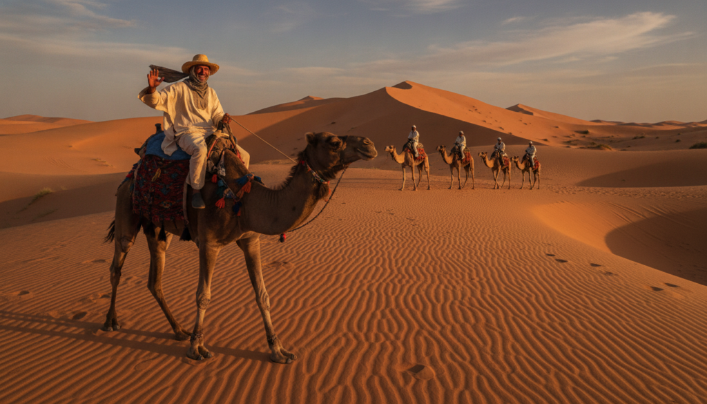 camel ride Sahara Morocco