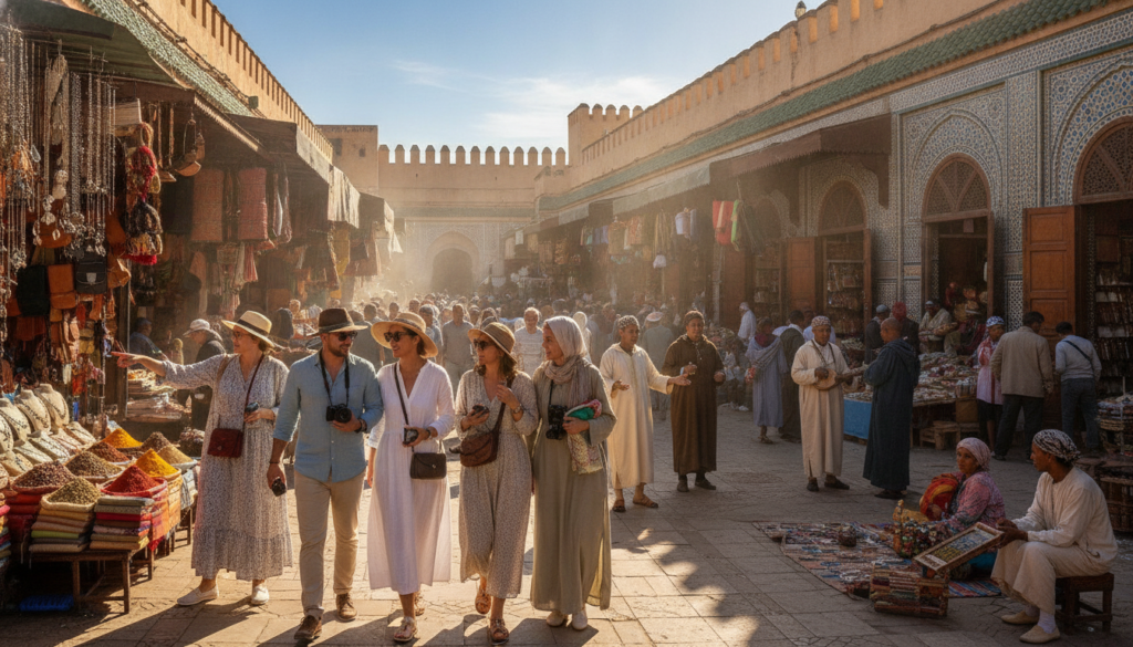 peak tourist season in Morocco